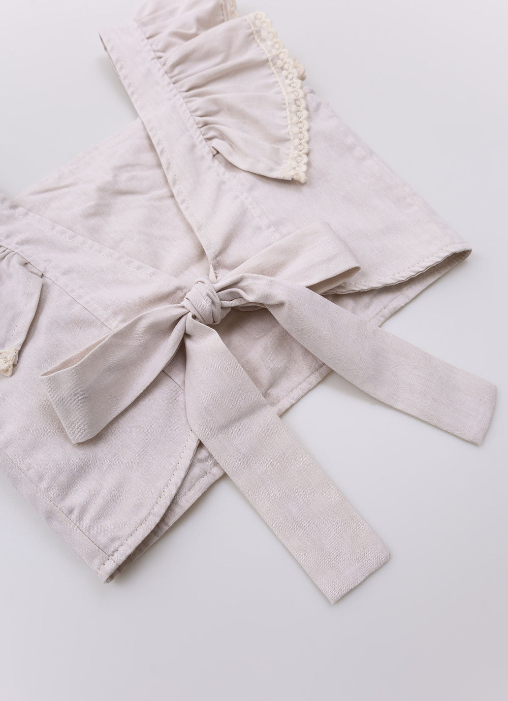 Blusa Cropped Algodão Manga Babado