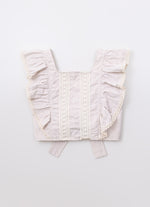 Blusa Cropped Algodão Manga Babado