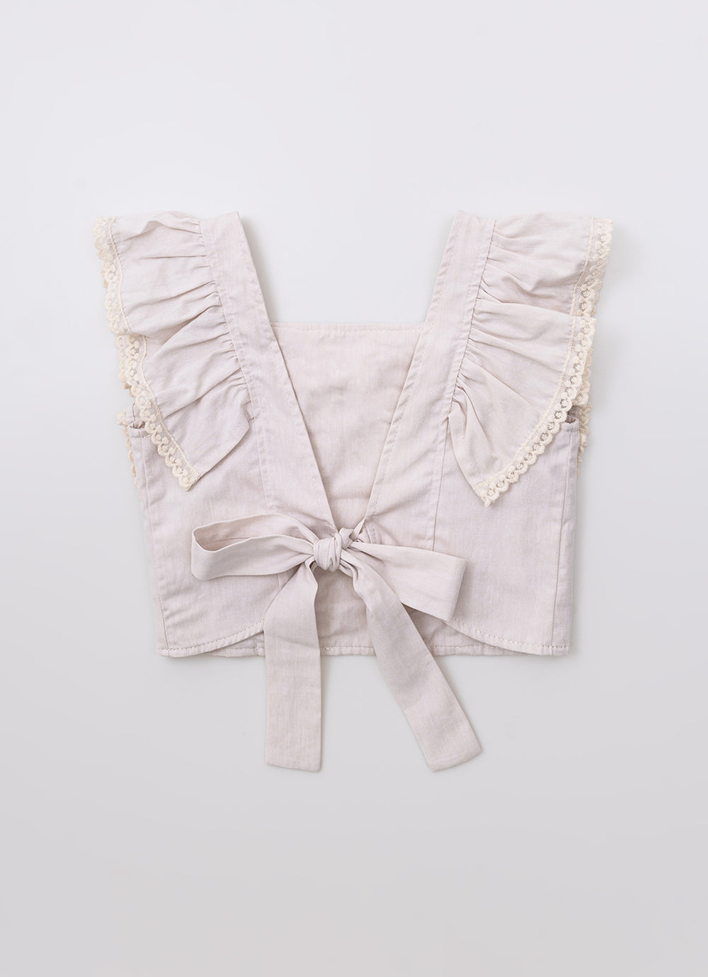 Blusa Cropped Algodão Manga Babado
