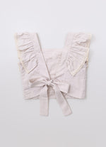 Blusa Cropped Algodão Manga Babado