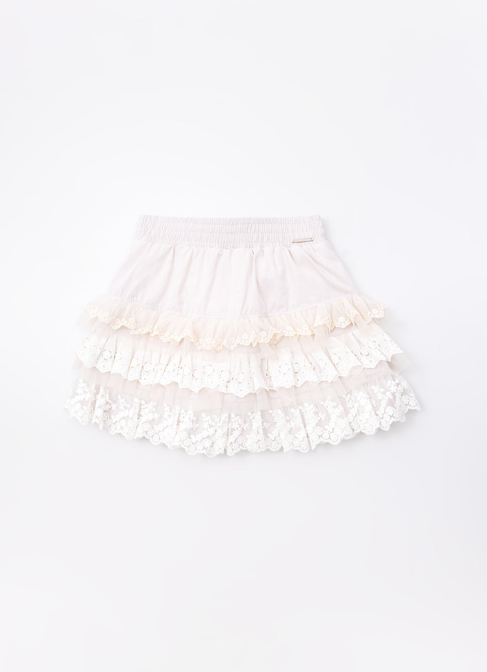 Saia Short Algodão Babados
