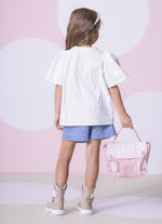Camisa Tricoline Gola Renda