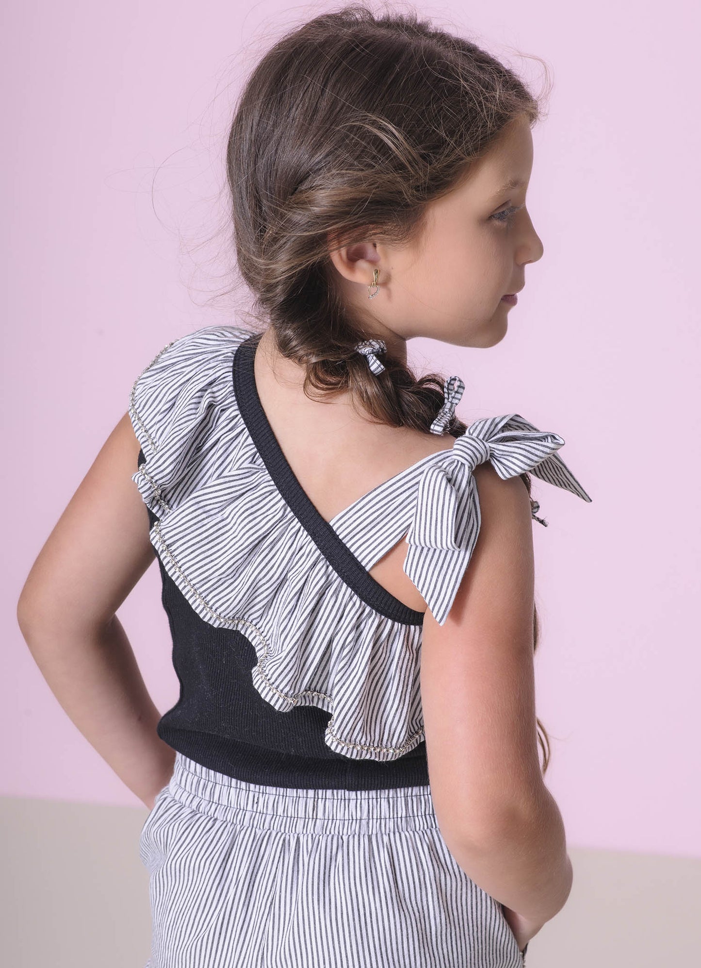 Blusa Ribana Babado Tricoline