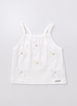 Blusa Alça Cropped Ribana Bordados