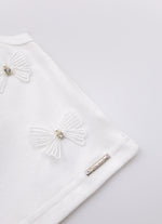 Blusa Alça Cropped Ribana Bordados