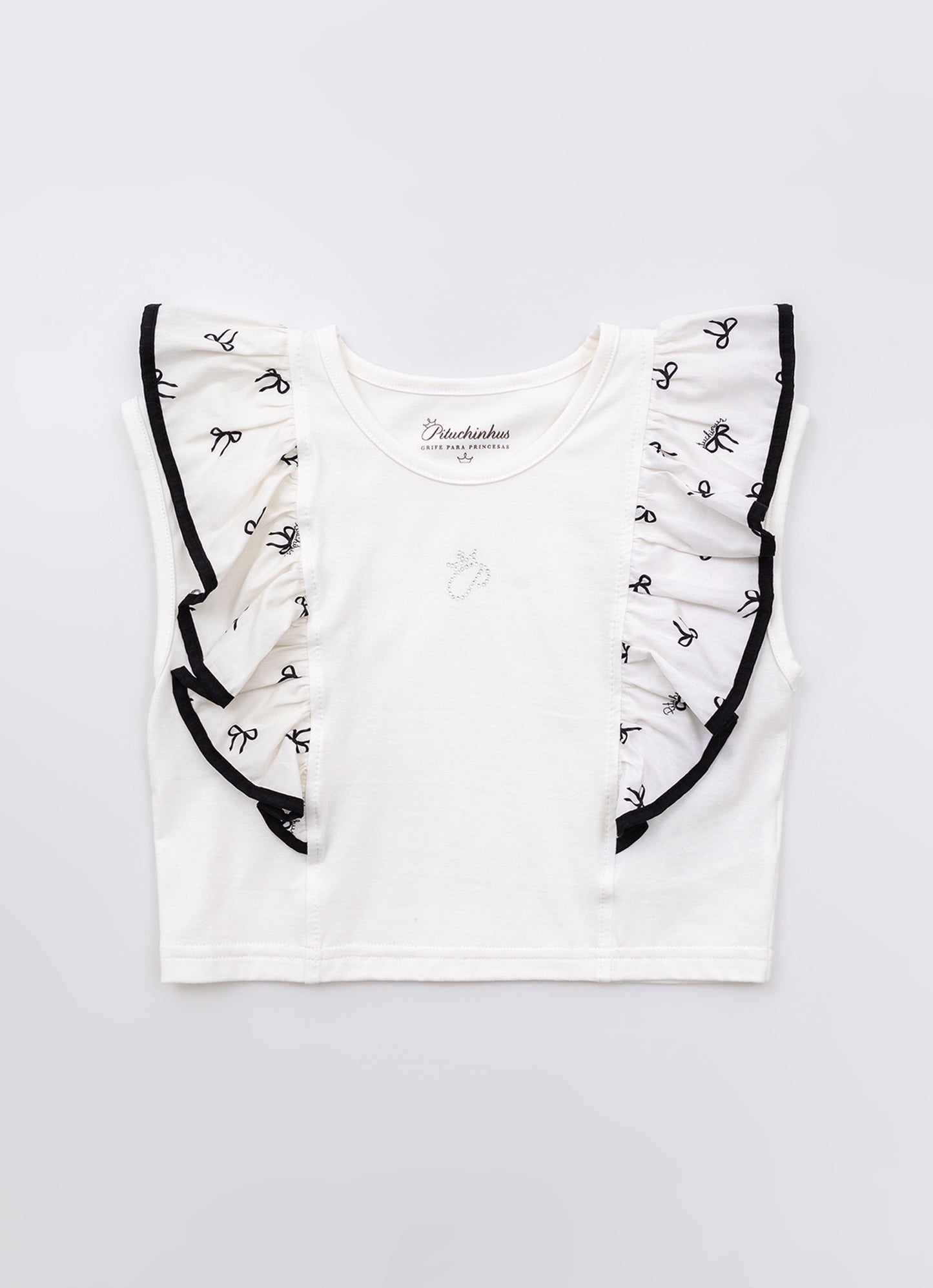 Blusa Cotton Babados P Cristal