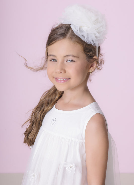 Vestido Princesa Tule Laços Aplicados
