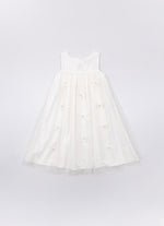 Vestido Princesa Tule Laços Aplicados