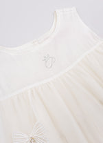 Vestido Princesa Tule Laços Aplicados