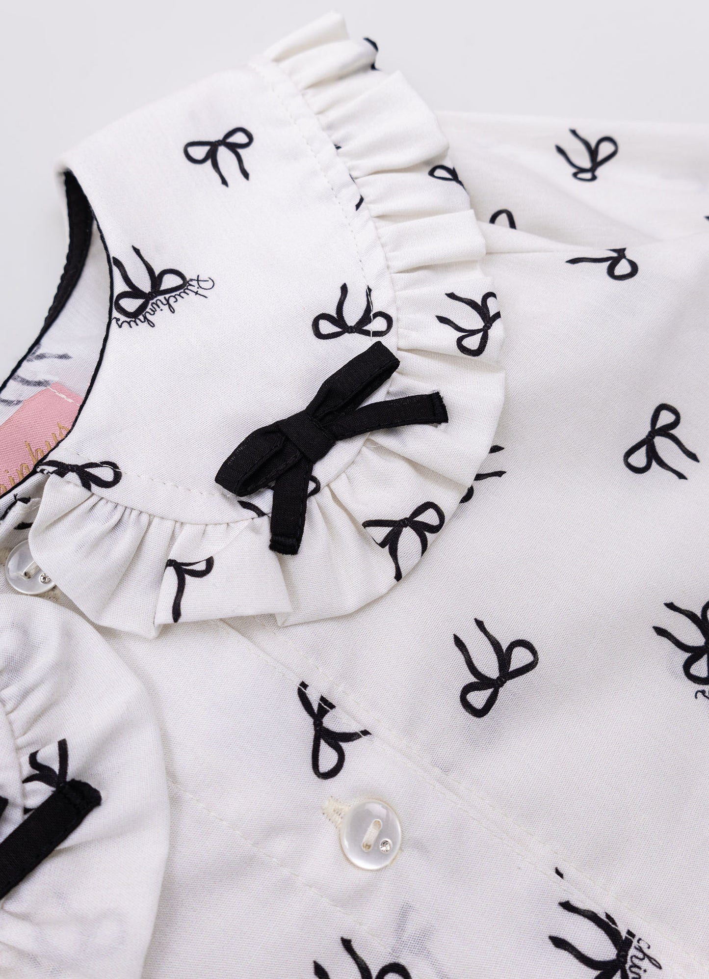 Camisa Algodão Estampada Mini Laçinhos