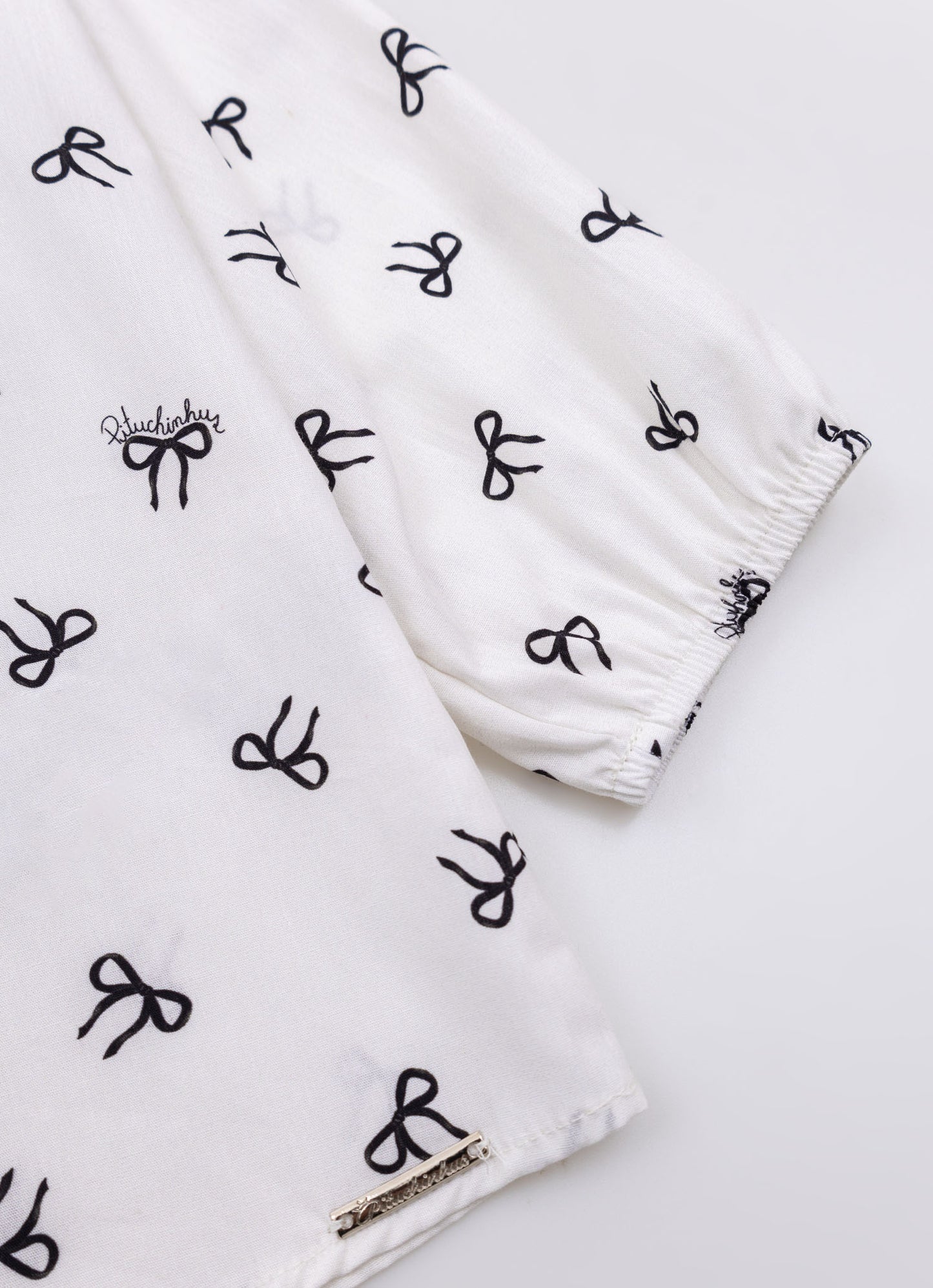 Camisa Algodão Estampada Mini Laçinhos