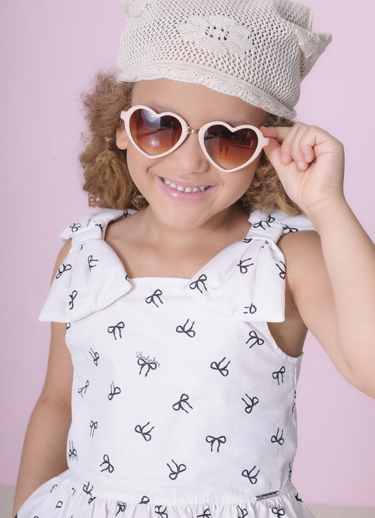 Blusa Algodão Maxi Laços Puffer