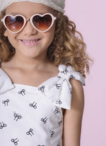Blusa Algodão Maxi Laços Puffer