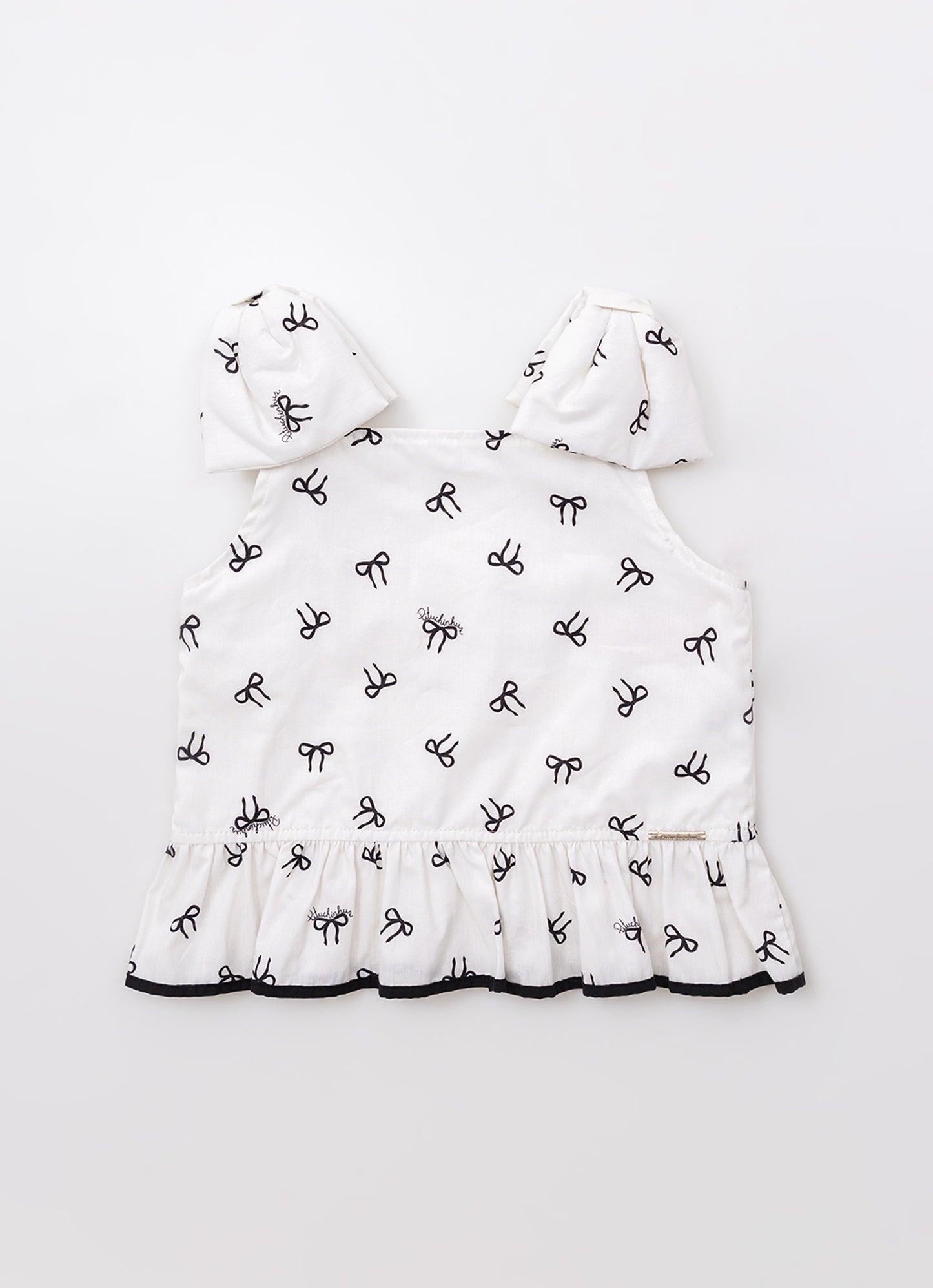 Blusa Algodão Maxi Laços Puffer