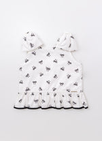 Blusa Algodão Maxi Laços Puffer