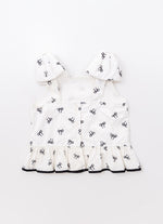 Blusa Algodão Maxi Laços Puffer