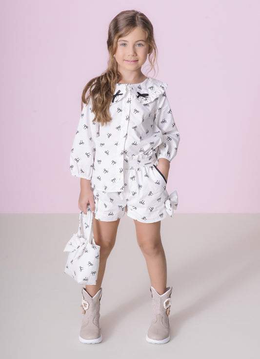 Short Algodão Laços Puffer