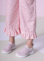 Calça Pantacourt Algodão Estampa Mini Floral