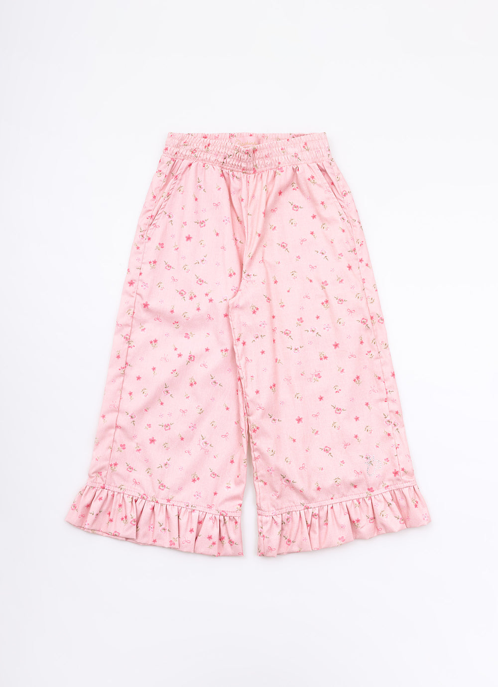 Calça Pantacourt Algodão Estampa Mini Floral