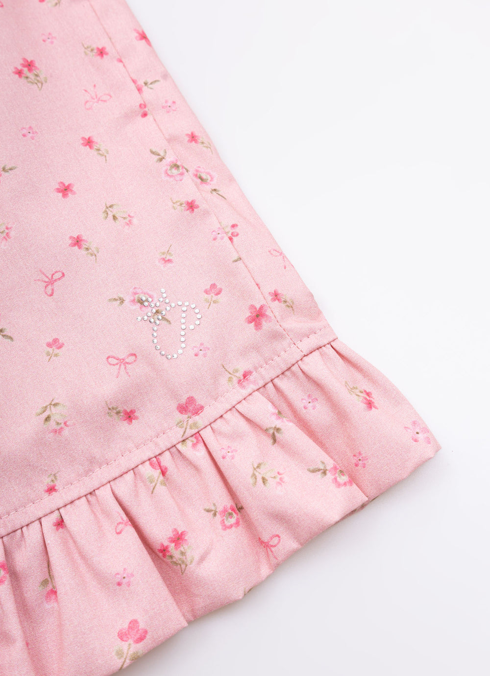 Calça Pantacourt Algodão Estampa Mini Floral