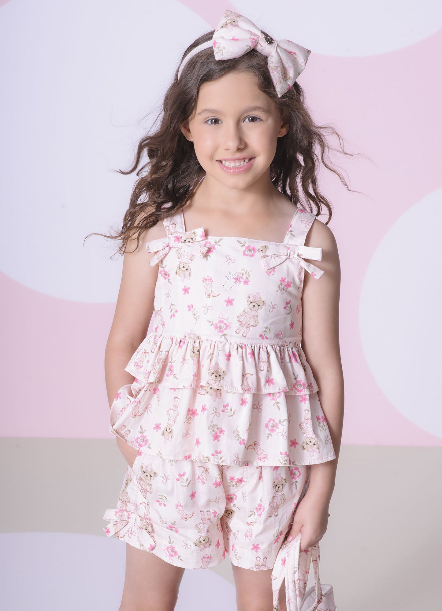 Blusa Algodão Babados Estampada