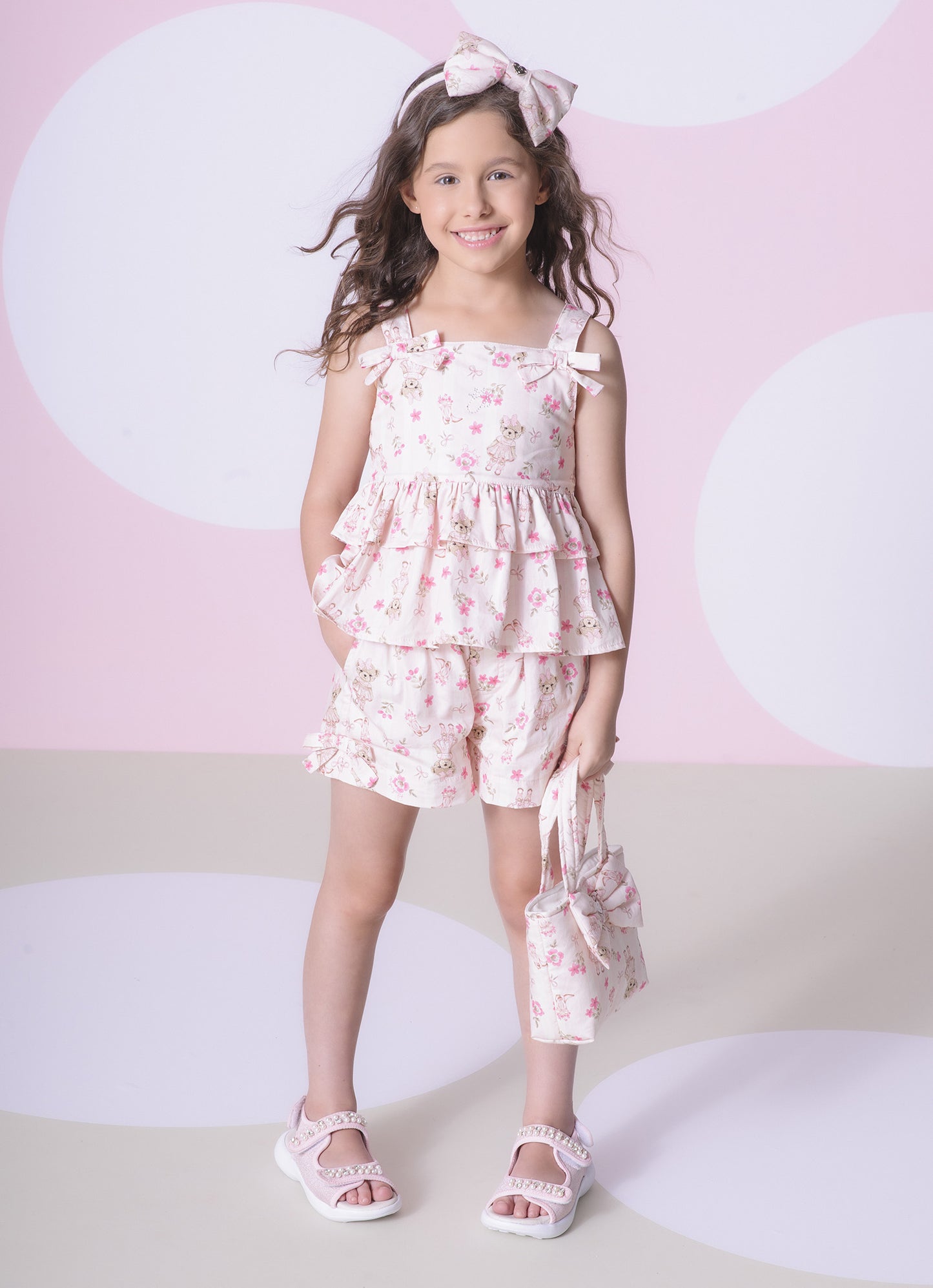 Blusa Algodão Babados Estampada