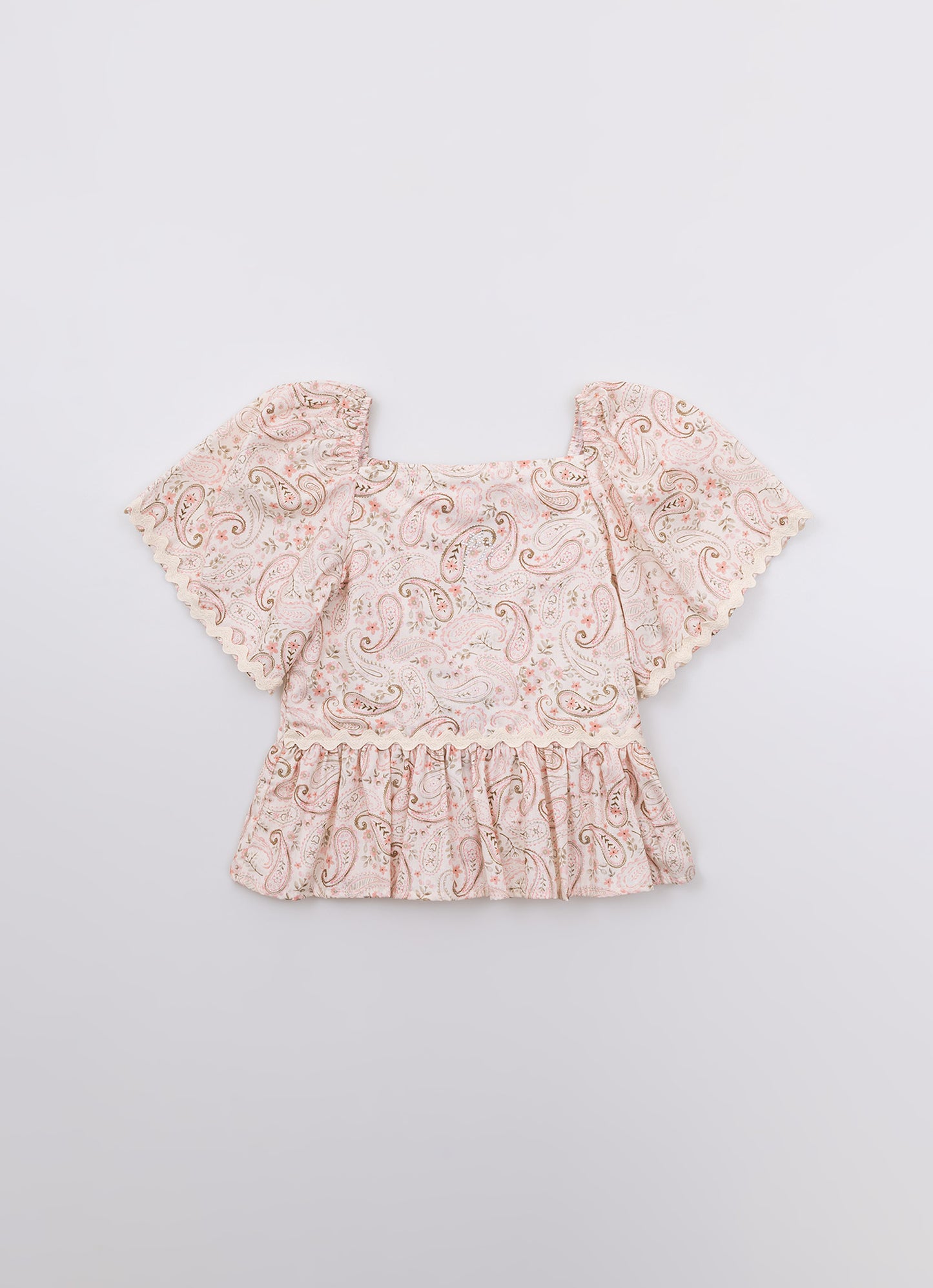 Blusa Algodão Babado Rendinha
