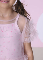 Vestido Light Sobreposição Tule Frufru