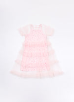 Vestido Light Sobreposição Tule Frufru