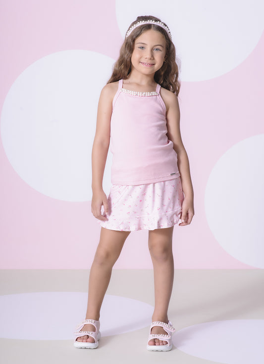 Saia Short Light Estampado Pituchinhus
