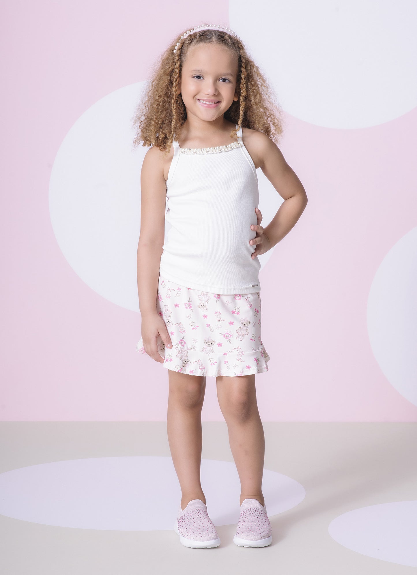Saia Short Light Estampado Pituchinhus