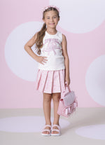 Saia Short Pregas Estampado