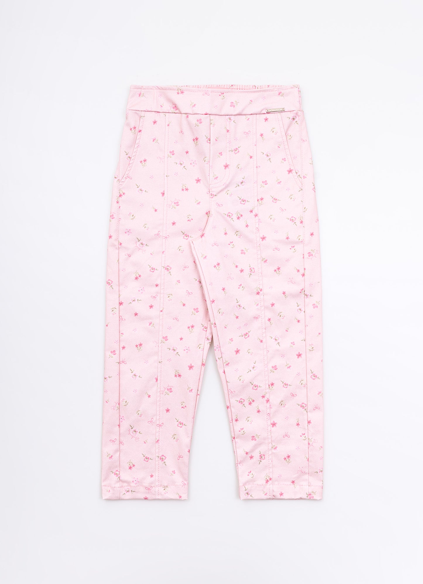 Calça Sarja Estampada Mini Floral