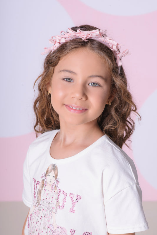 Blusa Cotton Franjas Serigrafia Boneca