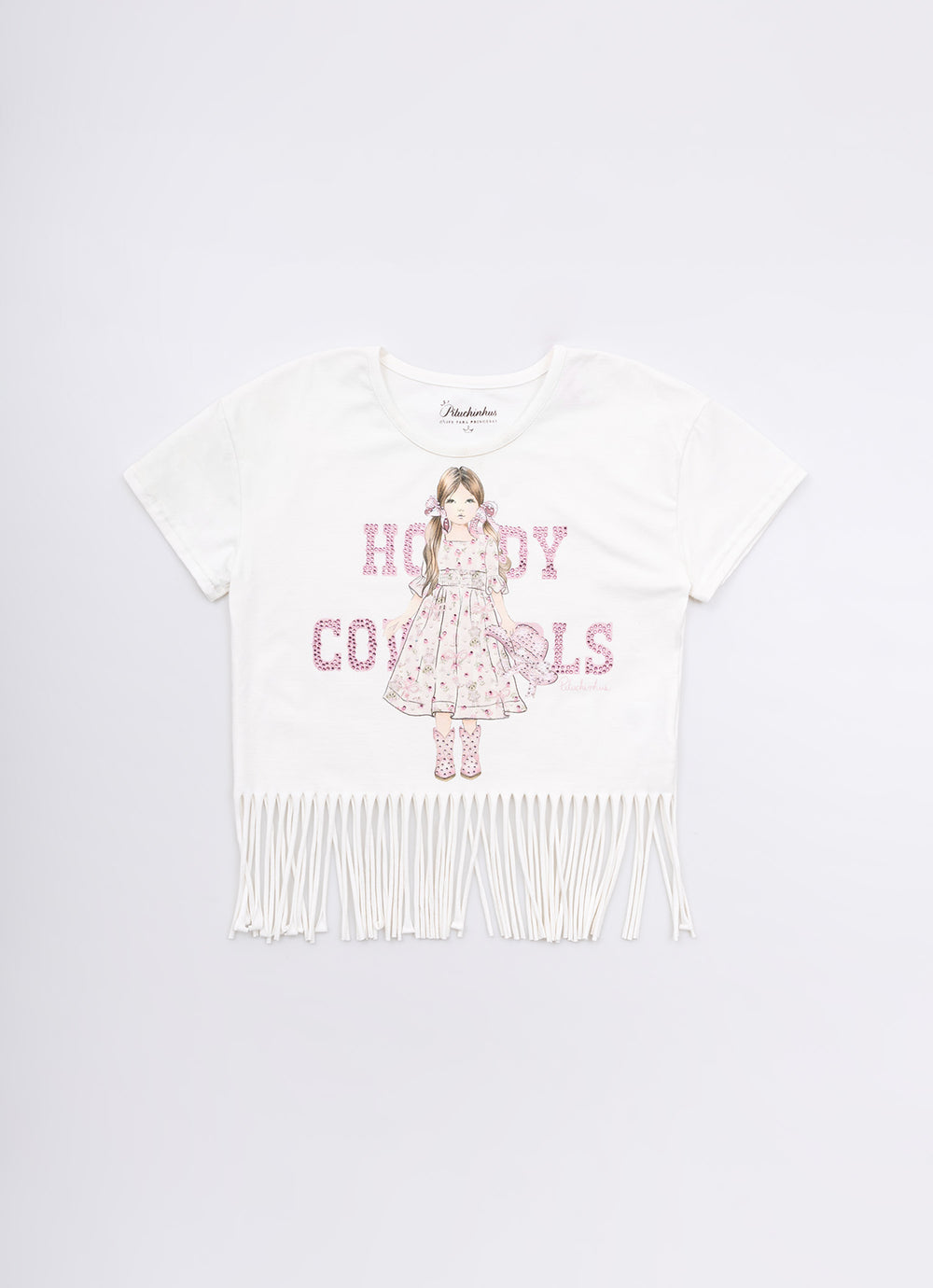 Blusa Cotton Franjas Serigrafia Boneca
