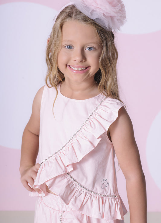 Blusa Algodão Babado Cristal