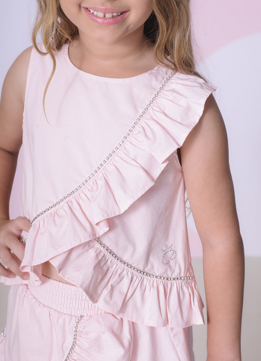 Blusa Algodão Babado Cristal