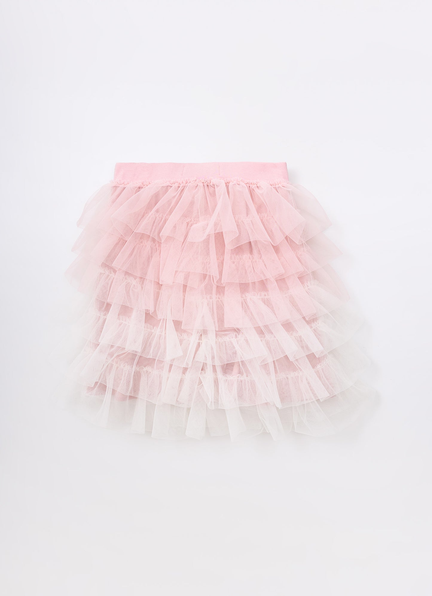 Saia Short Babados Tule Bicolor