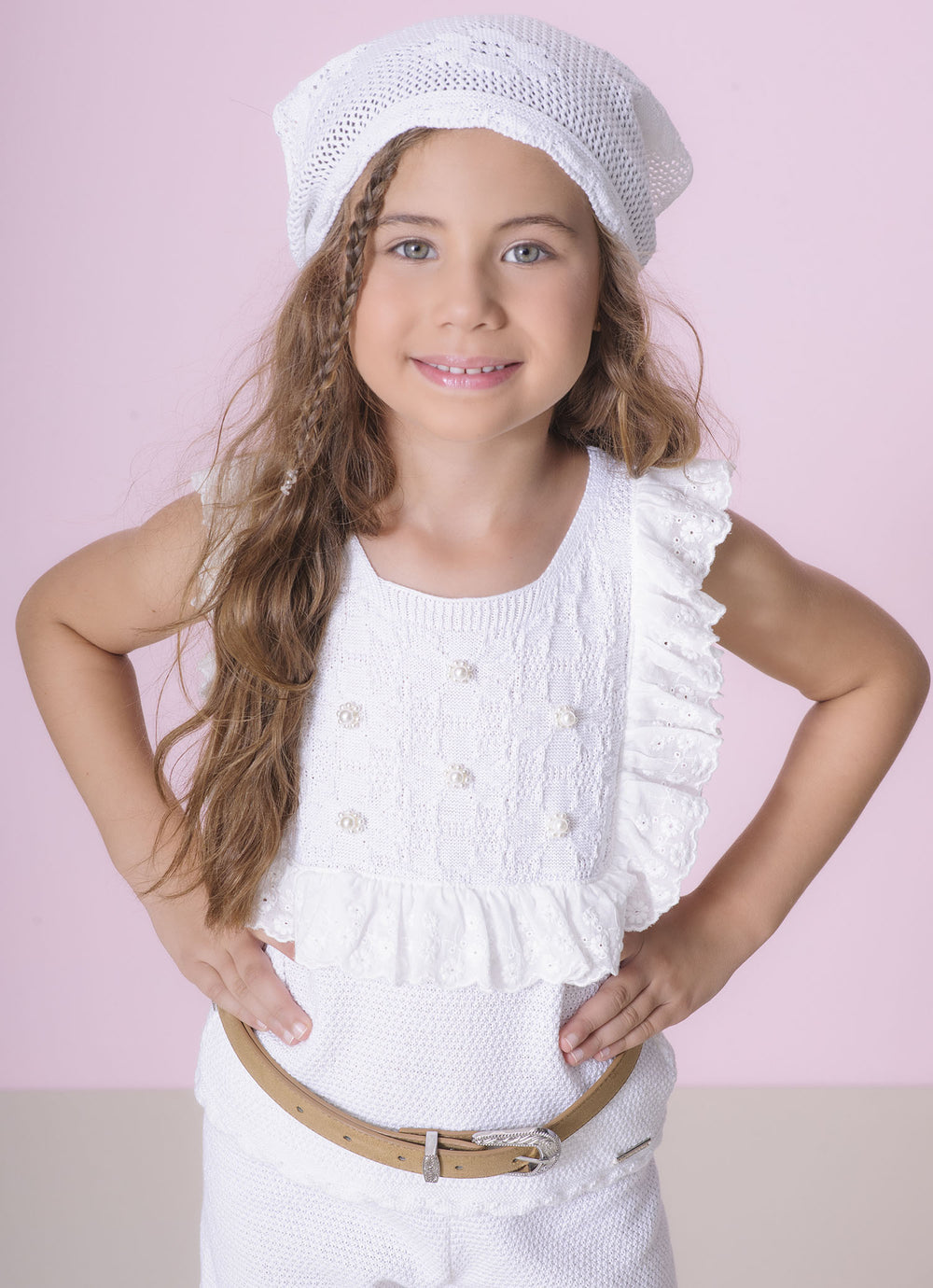Regata Tricot Ponto Rendado