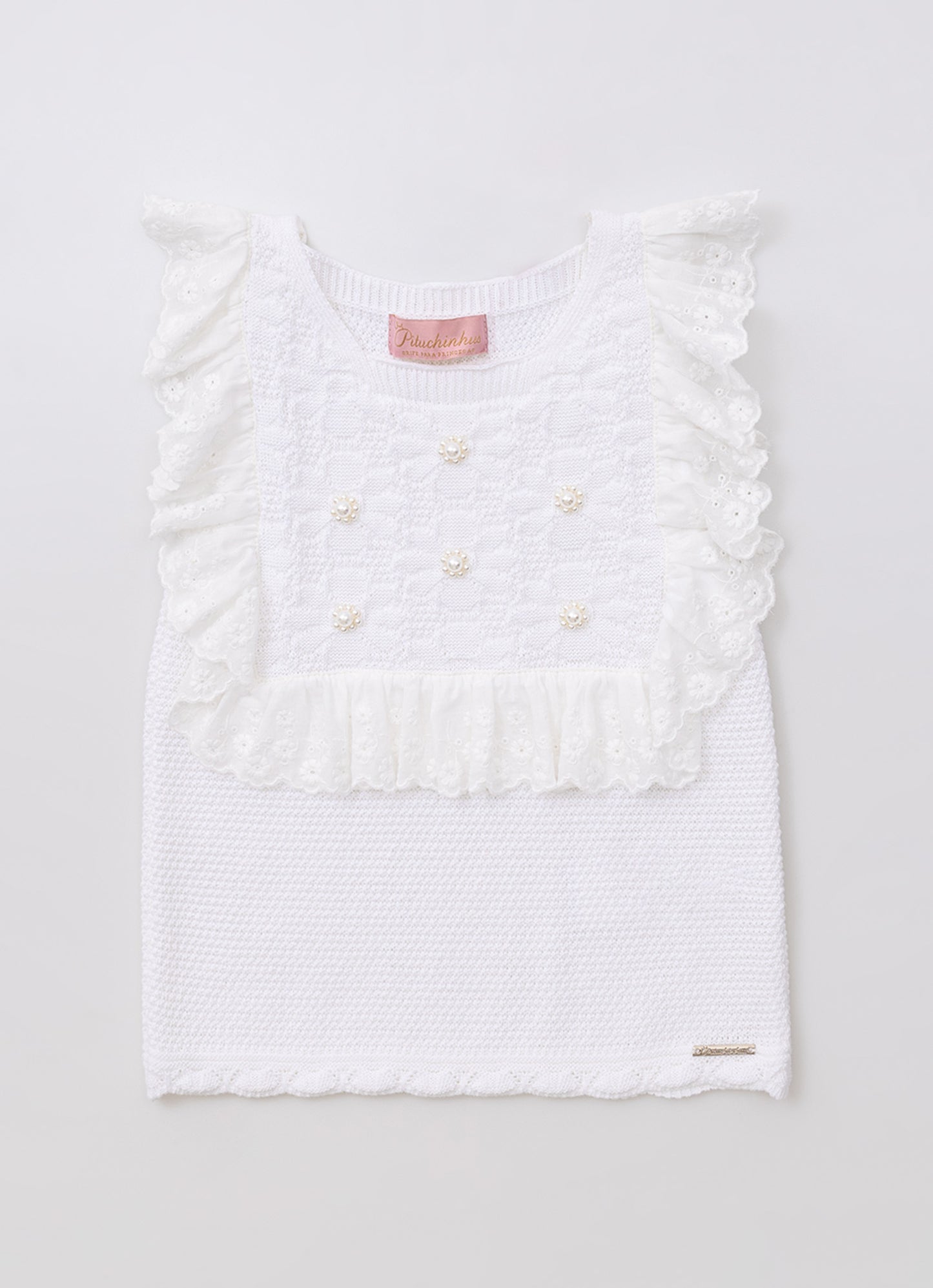Regata Tricot Ponto Rendado