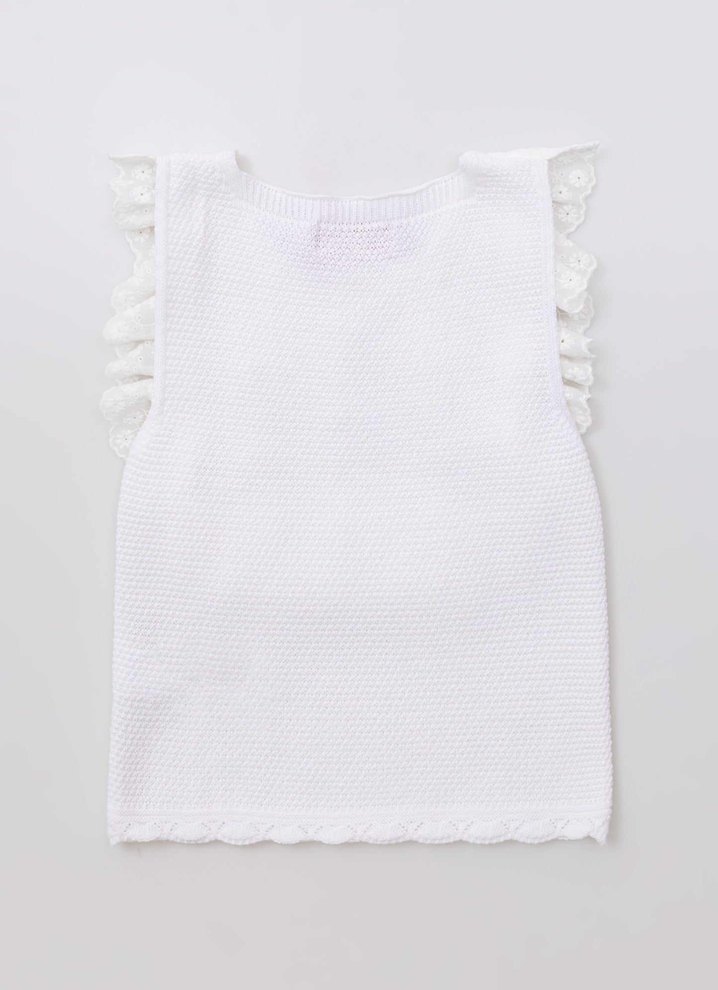 Regata Tricot Ponto Rendado