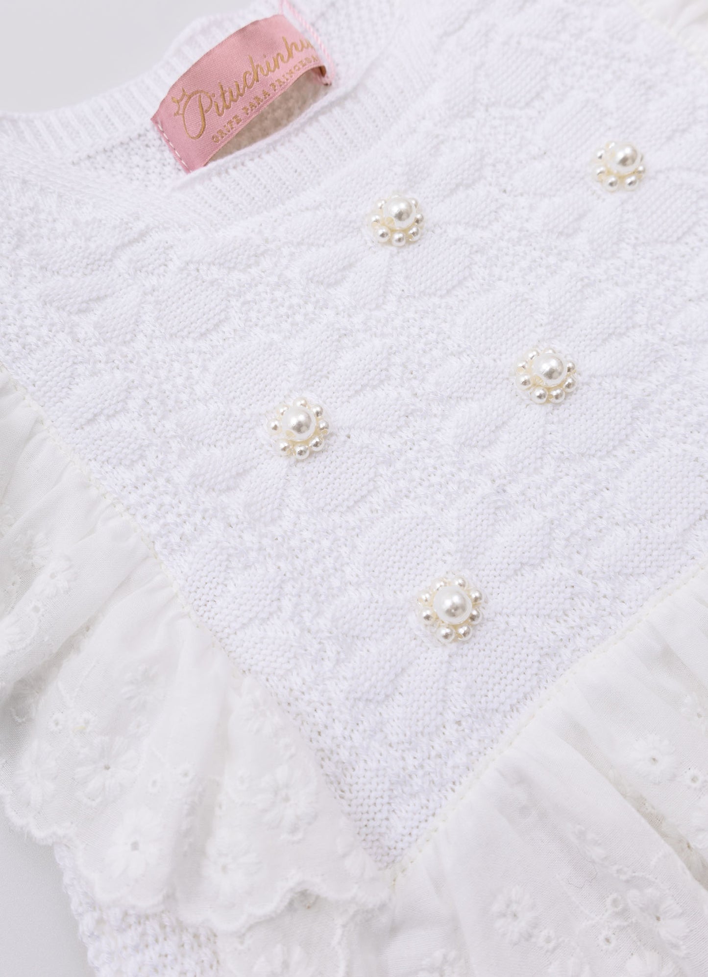 Regata Tricot Ponto Rendado