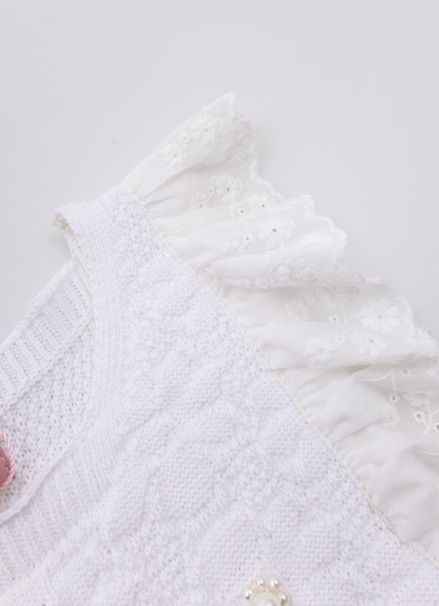 Regata Tricot Ponto Rendado