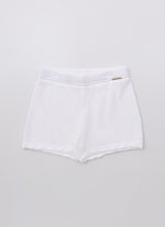 Short Tricot Ponto Rendado Floral