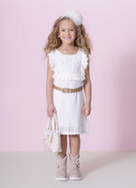 Vestido Tricot Ponto Rendado