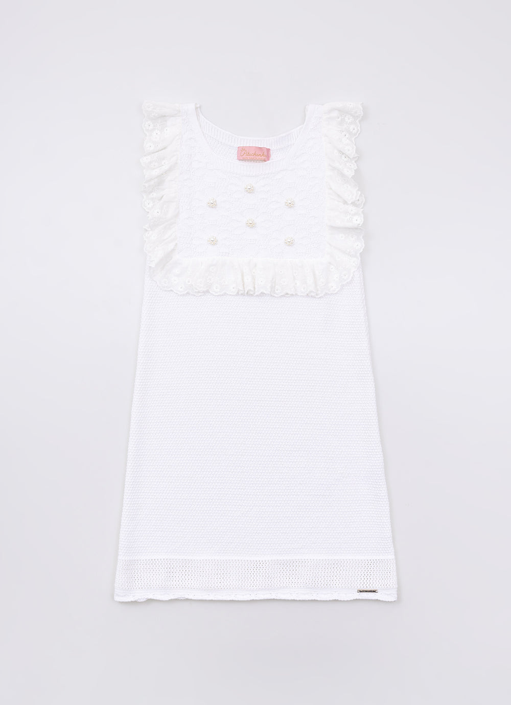 Vestido Tricot Ponto Rendado