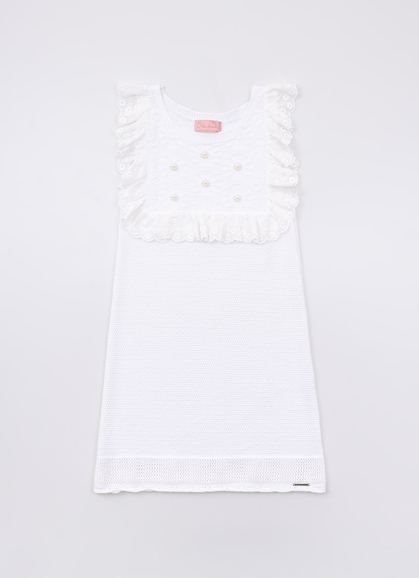 Vestido Tricot Ponto Rendado