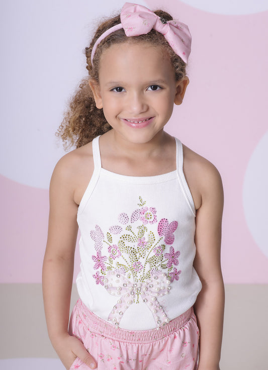 Blusa Alça Ribana Serigrafia