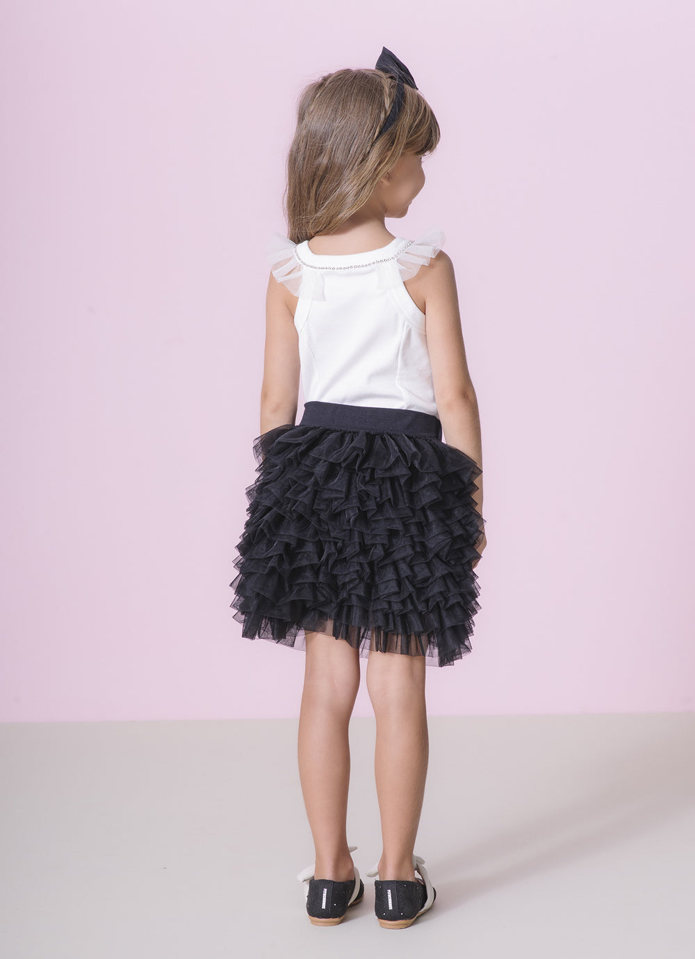 Blusa Ribana Alça Tule e Laços