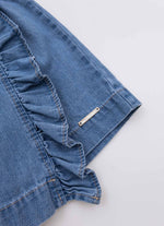 Saia Short Jeans Fino Babadinho